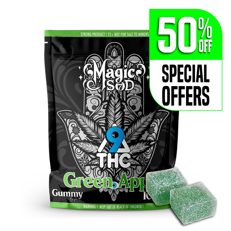 MAGICSOD D9 THC Green Apple Gummies (5pcs)