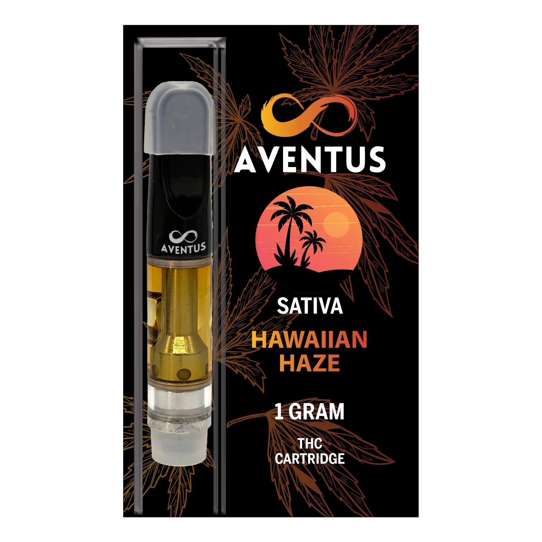 THC HAWAIIAN HAZE Full Spectrum 510 Thread Vape Cartridge 1000mg 1 gra