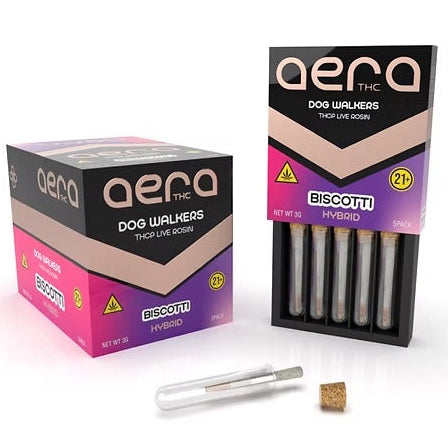 AERA - THCP LIVE RESIN - PRE-ROLL DOG WALKERS 3G BISCOTTI - HYBRID