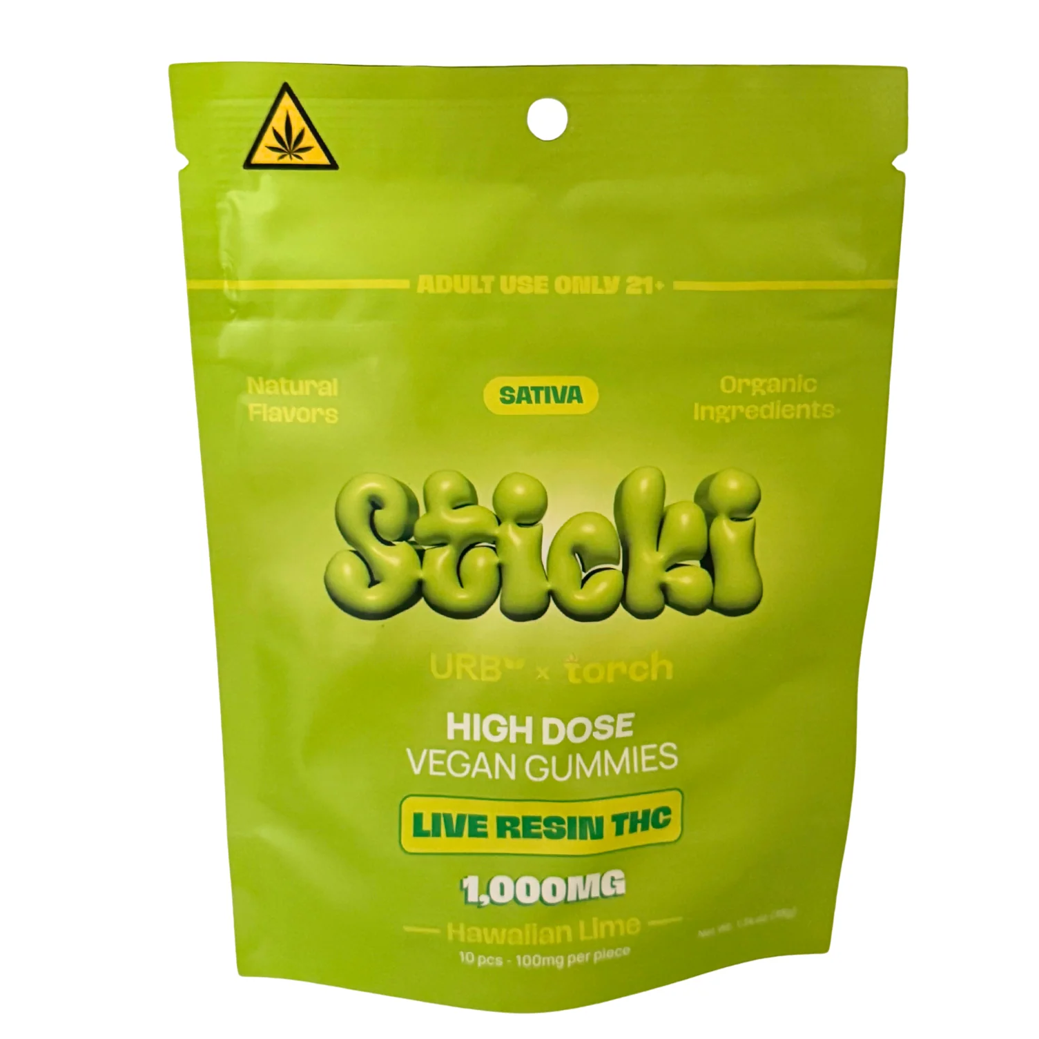 URB x TORCH Sticki Live Resin THC 1000MG Gummies - Hawaiian Lime (Sativa)