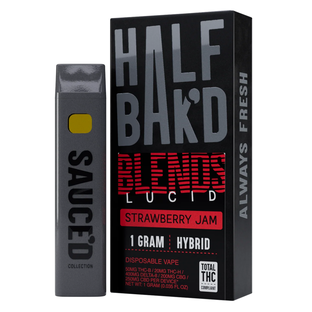 HALFBAK'D BLENDS LUCID – Strawberry Jam (Hybrid)