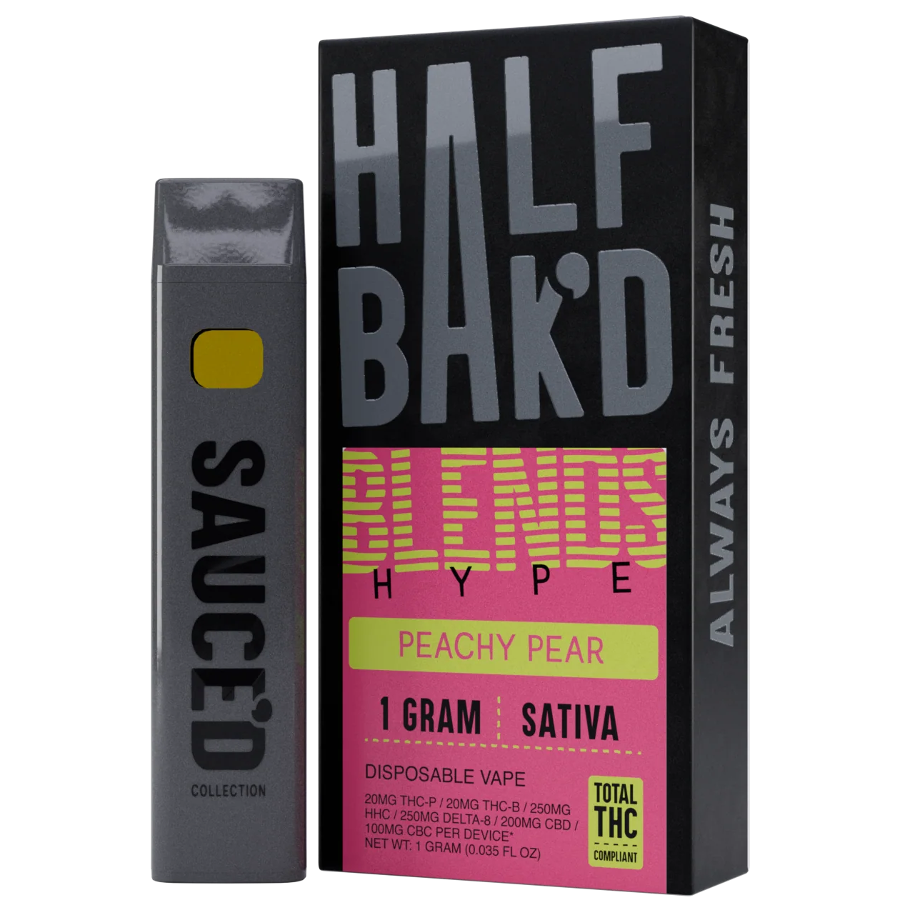 HALFBAK’D BLENDS HYPE – Peachy Pear (Sativa)