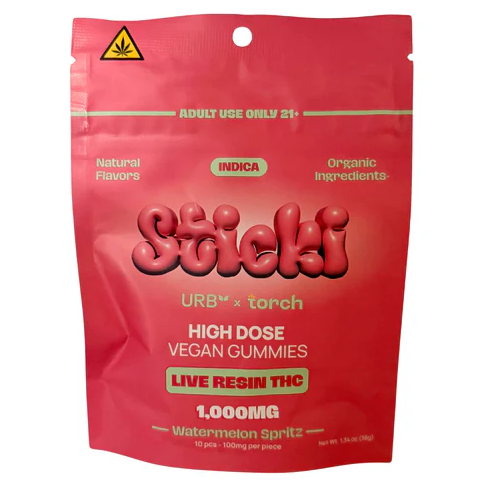 URB x TORCH Sticki Live Resin THC 1000MG Gummies - Watermelon Spritz (Indica)