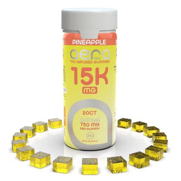 Aera THC Infused Gummies – Pineapple 15000mg (Sativa)