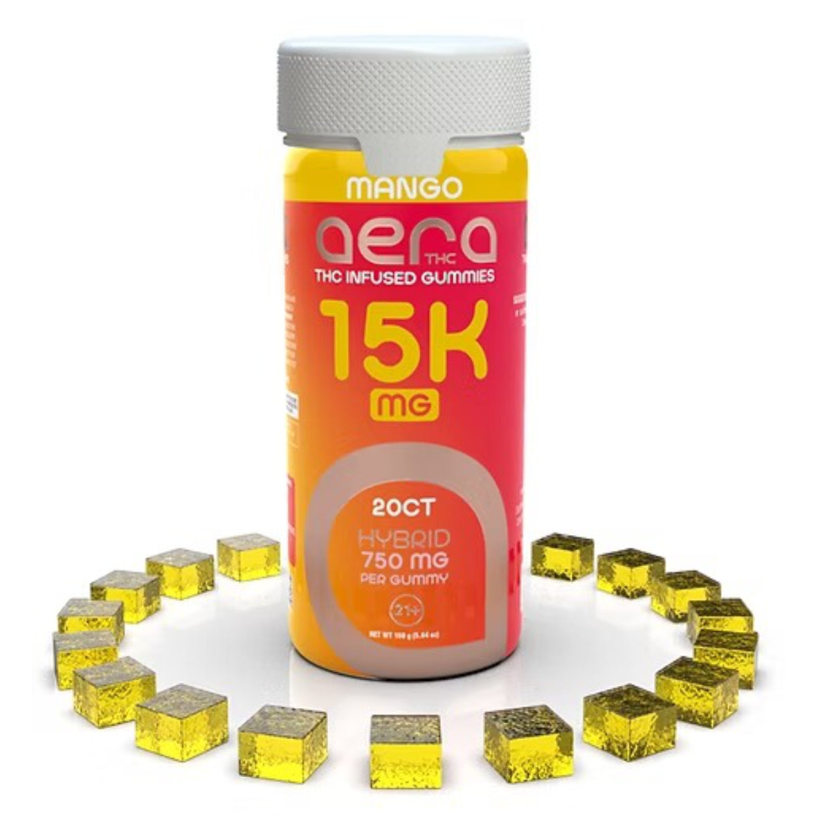 Aera THC Infused Gummies – Mango 15000 mg (Hybrid)