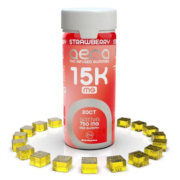 Aera THC Infused Gummies – Strawberry 15000mg (Sativa)