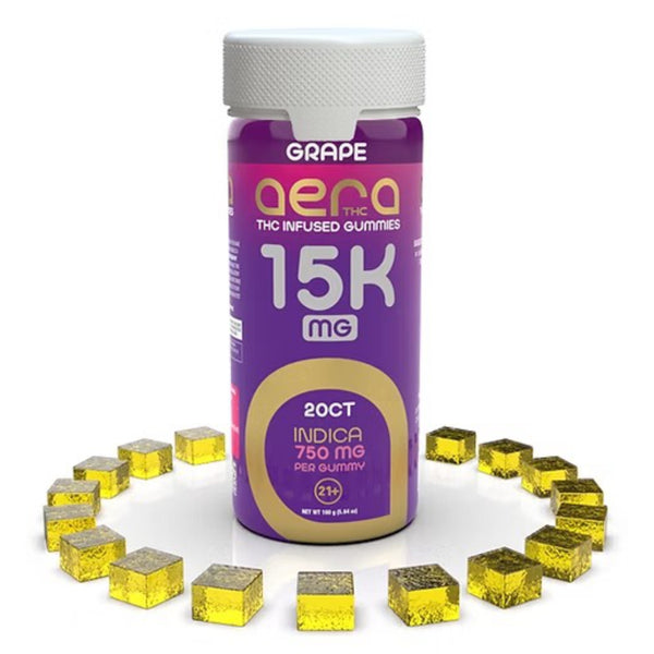 Aera THC Infused Gummies – Grape 15000mg (Indica)