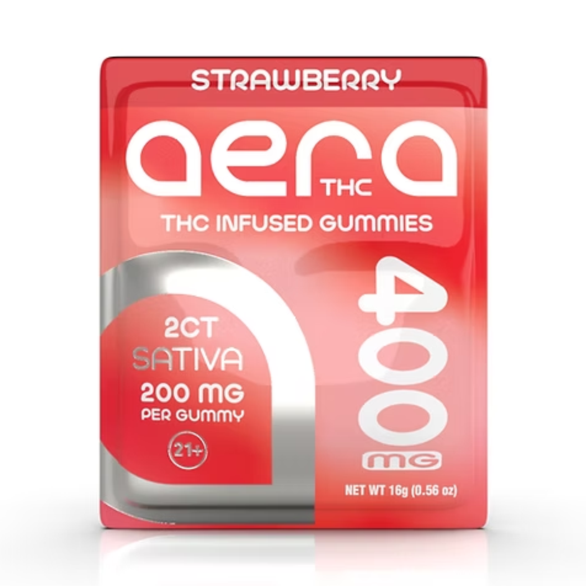 Aera THC Infused Gummies – Strawberry 400mg (Sativa)