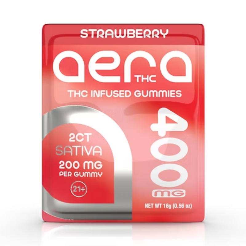Aera THC Infused Gummies – Strawberry 400mg (Sativa)