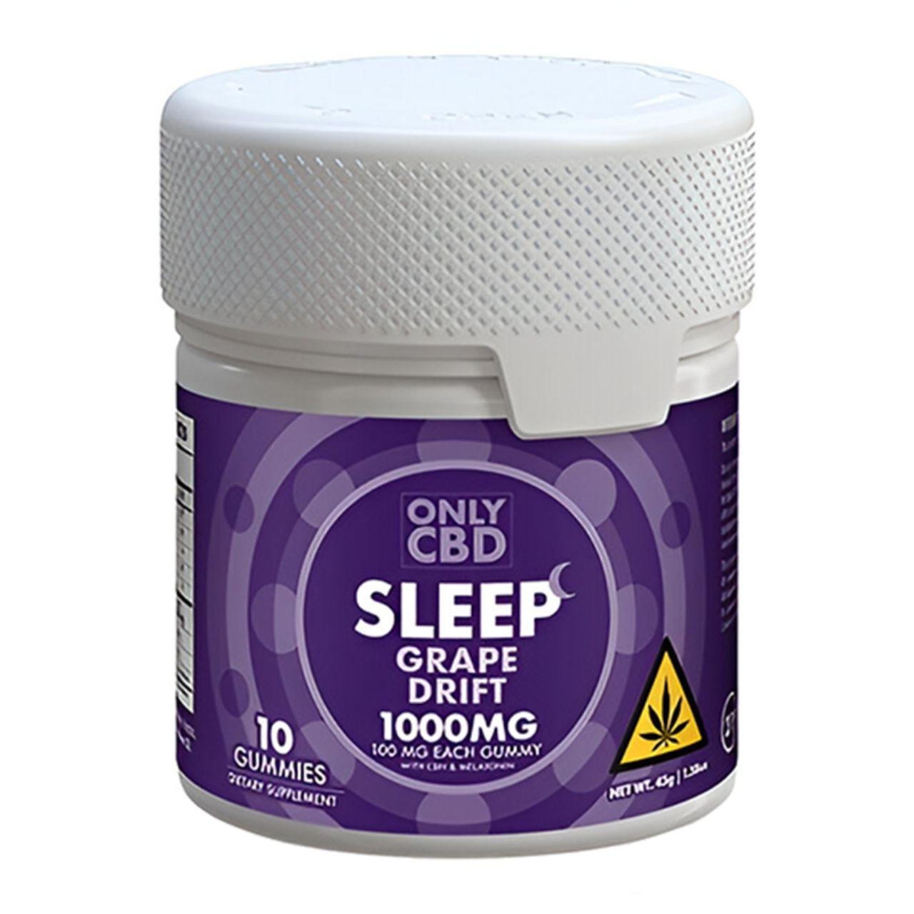 Only CBD Sleep Immunity Gummies Jar 1000MG GRAPE DRIFT