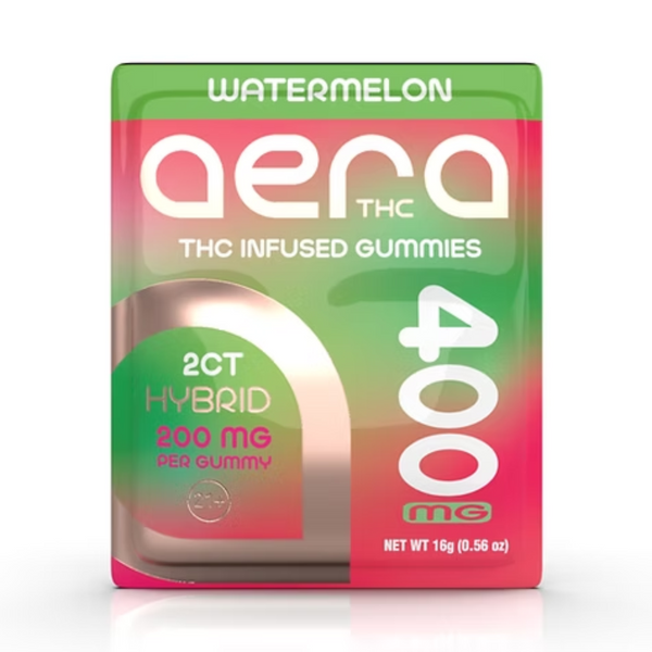 Aera THC Infused Gummies – Watermelon 400 mg (Hybrid)