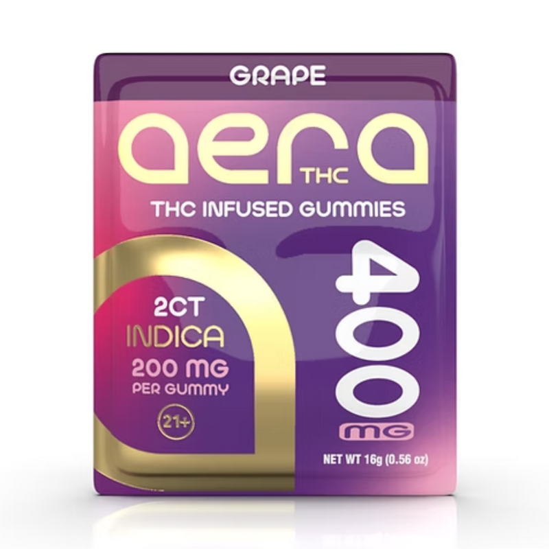 Aera THC Infused Gummies – Grape 400 mg (Indica)