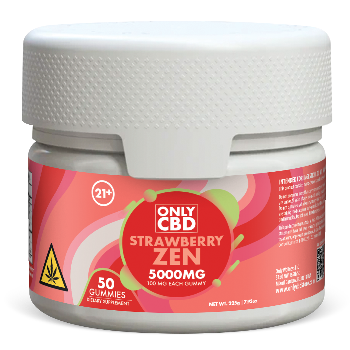 Only CBD Gummies Jar 5000MG