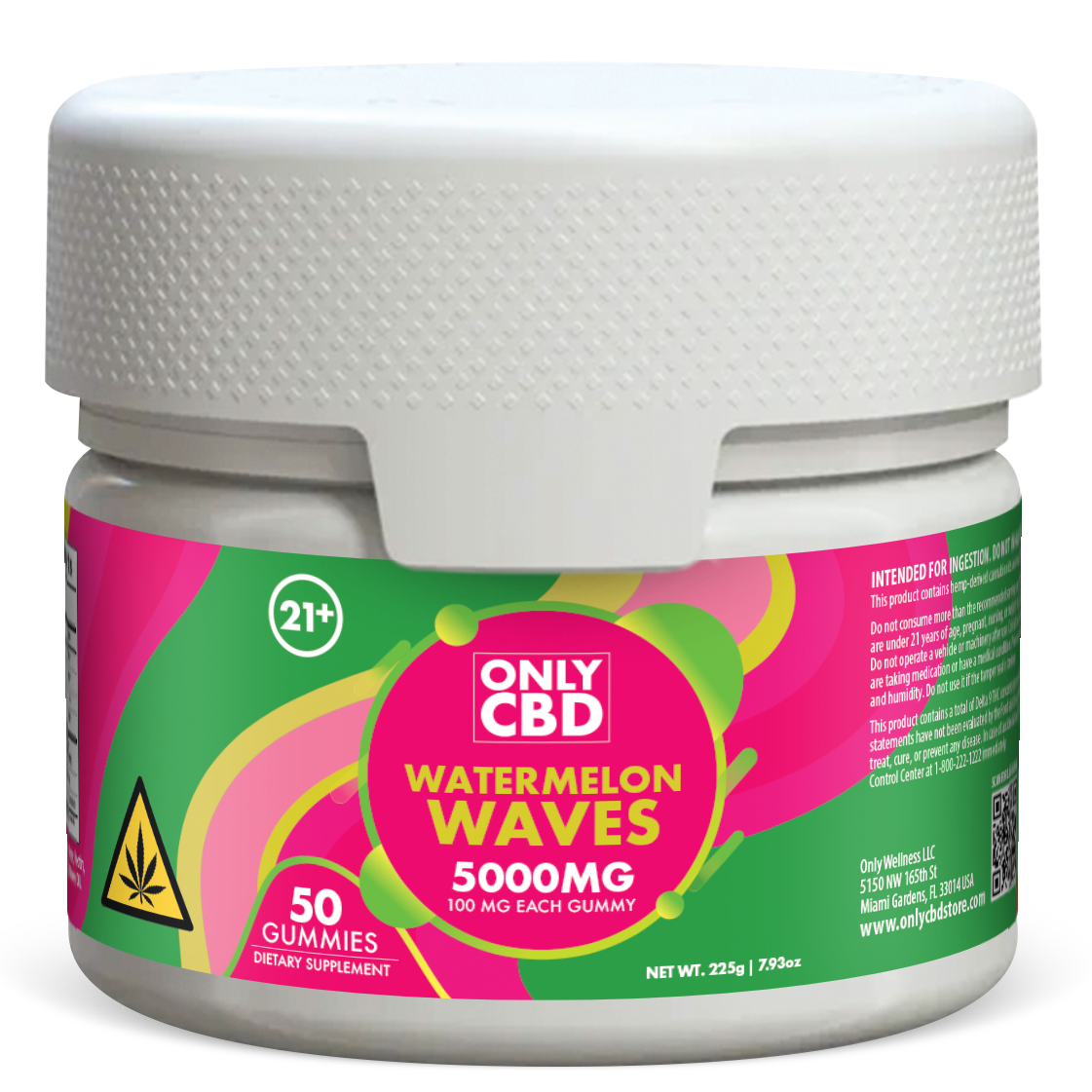 Only CBD Gummies Jar 5000MG