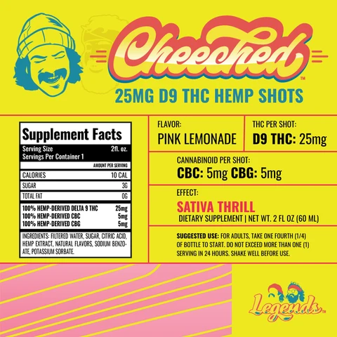 CHEECH AND CHONG, 25MG OF INDICA BLISS IN A SINGLE SHOT. – Legends Indica Shot