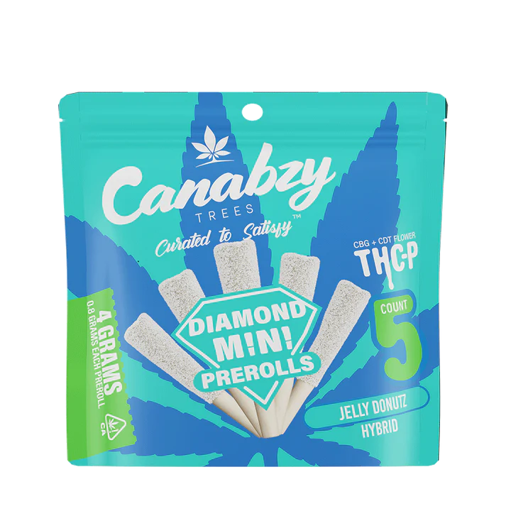 Canabzy THC-P Diamond Mini Preroll 4G 5ct - Jelly Donutz - Hybrid