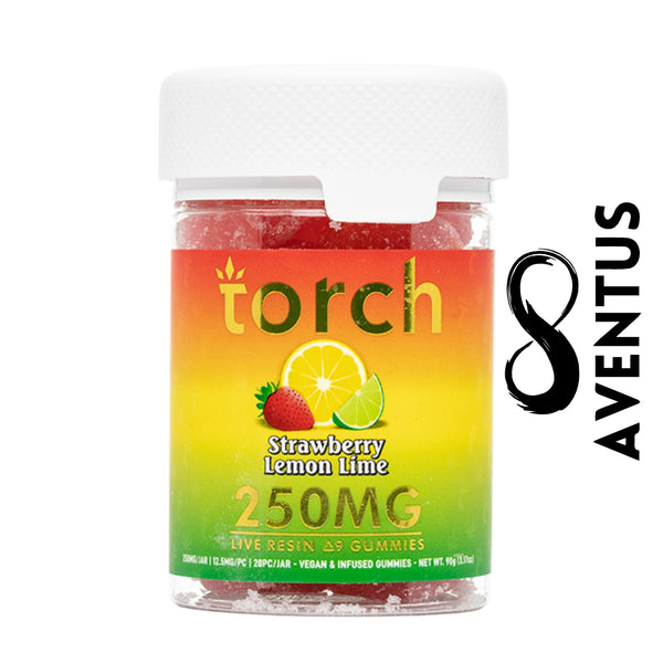 Torch Delta-9 Live Resin Gummies 250mg -  Strawberry Lemon Lime