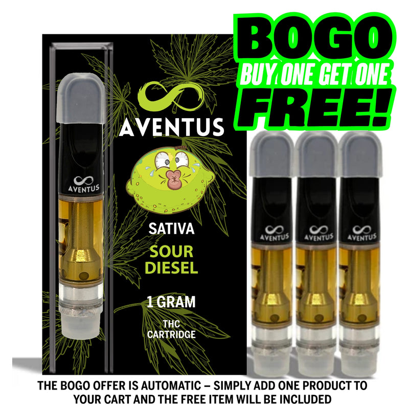 THC SOUR DIESEL Full Spectrum 510 Thread Vape Cartridge 1000mg 1 gram