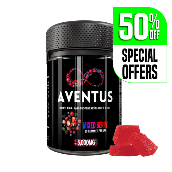 Aventus Exotic Blend Gummies – Mixed Berry (5000mg, 10ct Jar)