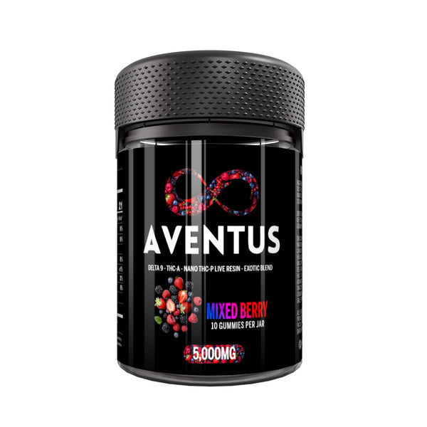 Aventus Exotic Blend Gummies – Mixed Berry (5,000mg, 10ct Jar)