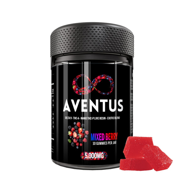 Aventus Exotic Blend Gummies – Mixed Berry (5,000mg, 10ct Jar)