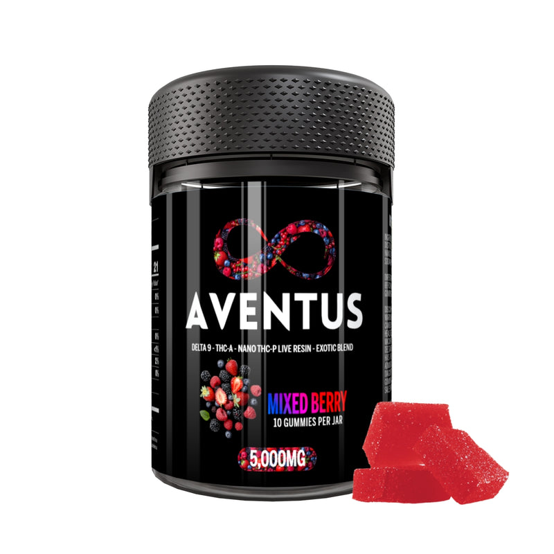 Aventus Exotic Blend Gummies – Mixed Berry (5,000mg, 10ct Jar)