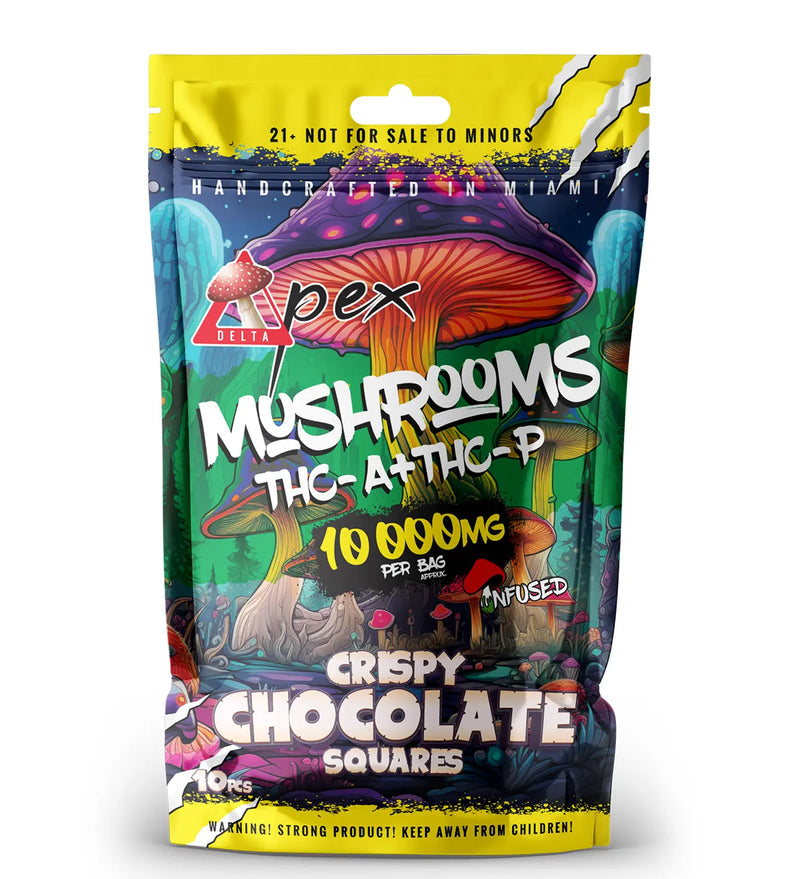 Crispy Chocolate Squares Mushroom THC-A + THC-P 10,000mg