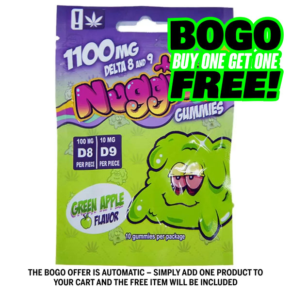 BOGO NUGGIES GUMMIES D8-D9 GREEN APPLE