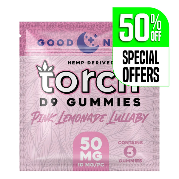 Torch Delta-9 Delta 9 Gummies 50mg -   Pink Lemonade Lullaby
