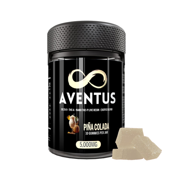 Aventus8 Exotic Blend Gummies – Piña Colada (5,000mg, 10ct Jar)