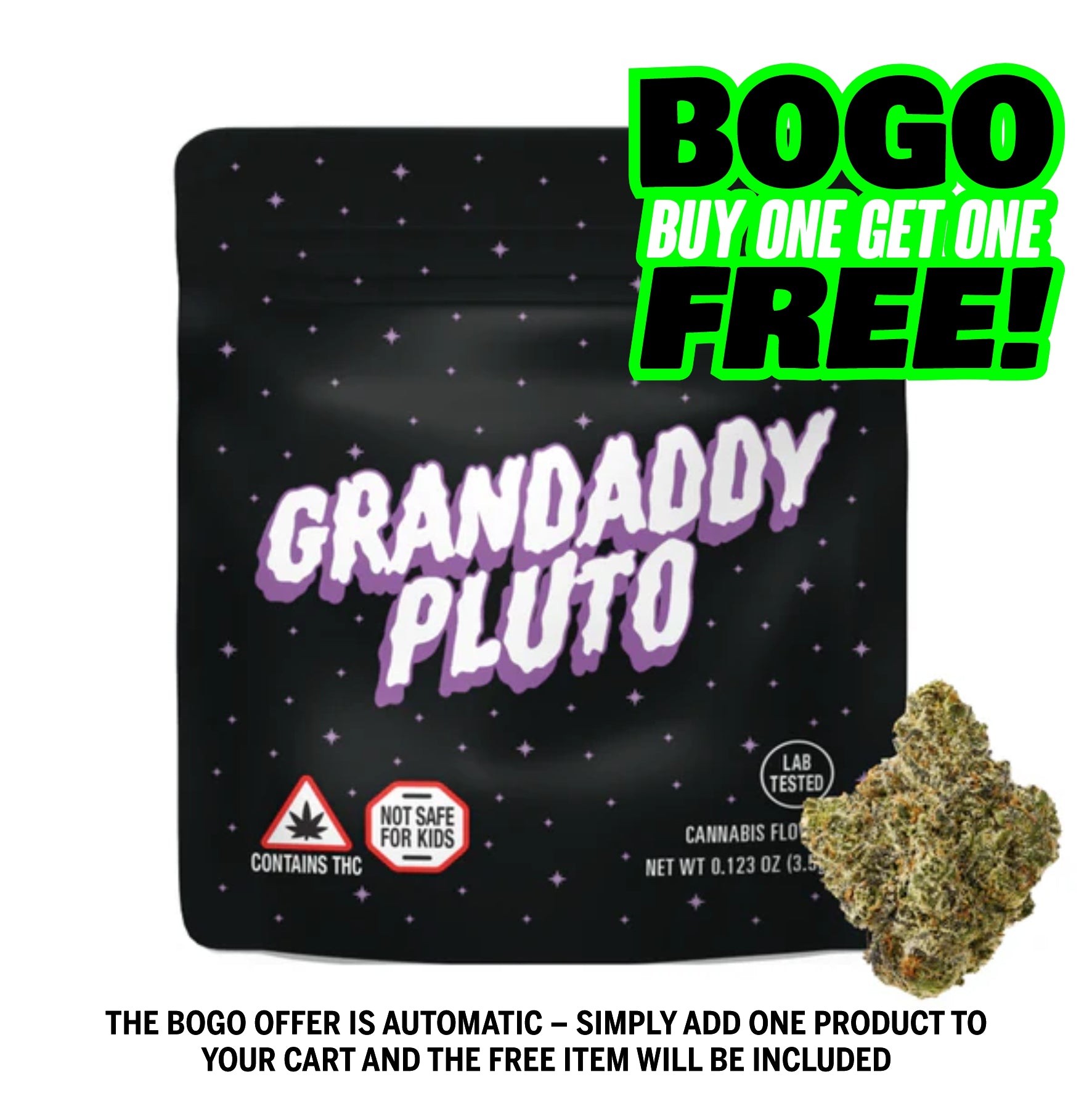 3.5g THC-A COOKIES Grandaddy Pluto Indica – Flower
