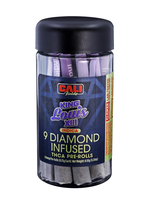 Cali Fields — King Louis XIII Diamond Infused THCA Pre-Rolls (Indica)