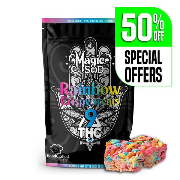 MAGICSOD Rainbow Crispy Treats Delta 9 THC 100mg