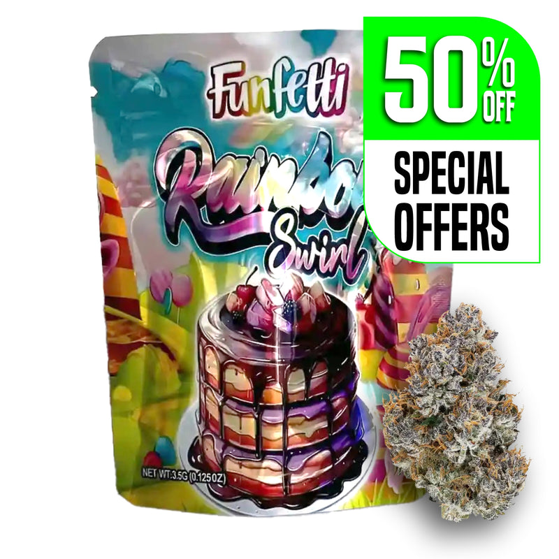 Funfetti Rainbow Swirl THCA Flower – 3.5g Premium Indoor