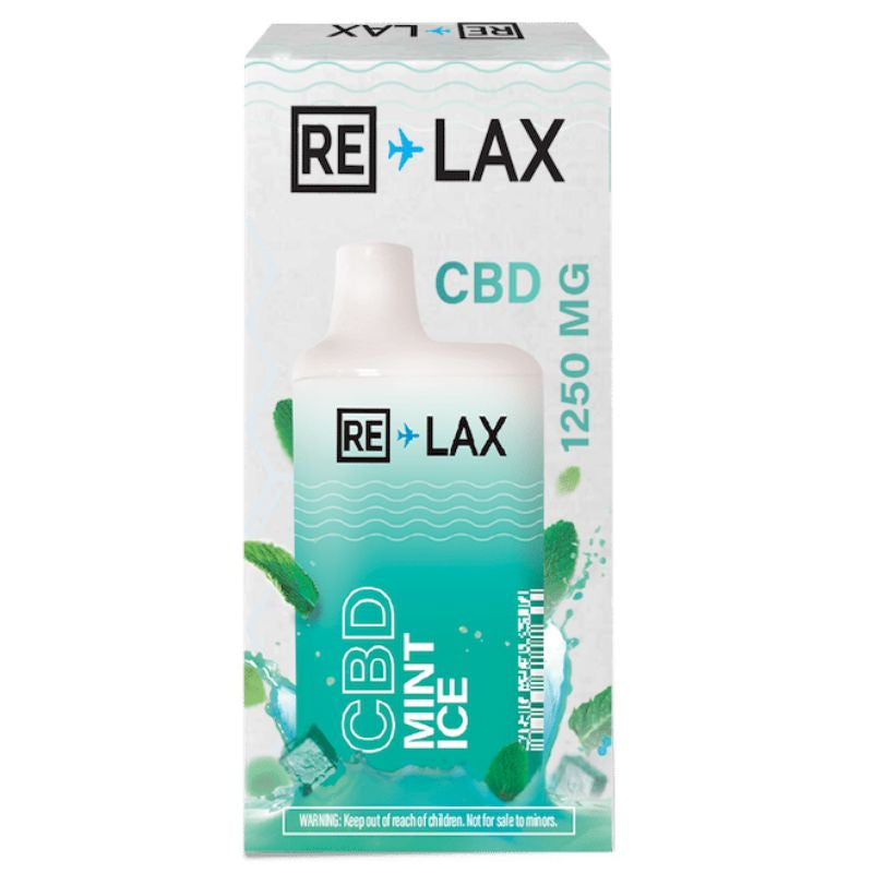 RE-LAX CBD Vape Pen 1250mg Disposable 5000 Puffs - MINT ICE