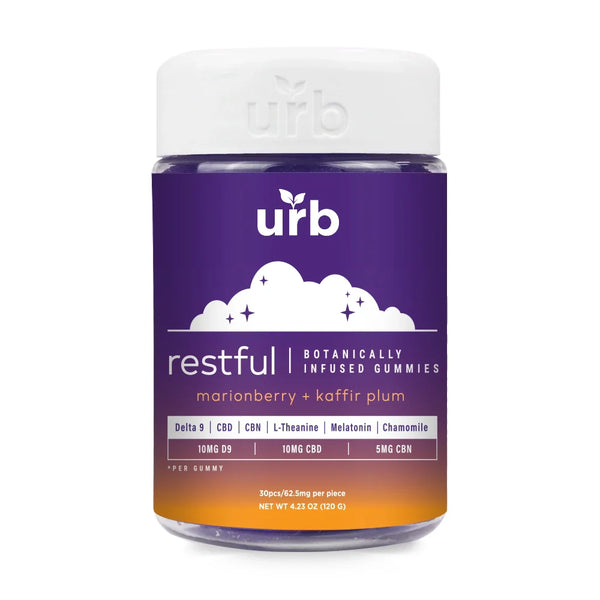 urb Restful Botanically Infused Gummies 1875MG marionberry + kaffir plum