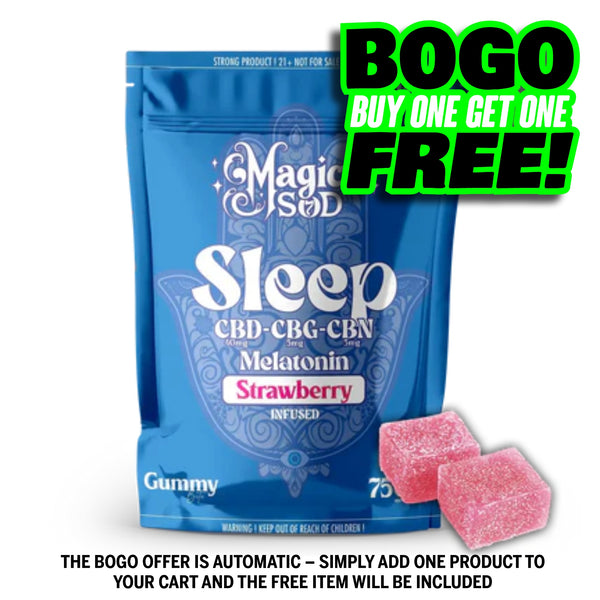MAGICSOD SLEEP CBD-CBG-CBN MELATONIN GUMMY 750MG -  STRAWBERRY