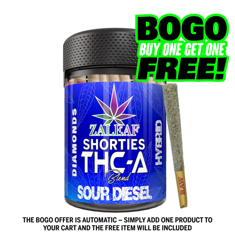 Zaleaf Shorties – 1 g Diamond Coated THCP Pre-Rolls (10-Pack) Sour Diesel Hybrid