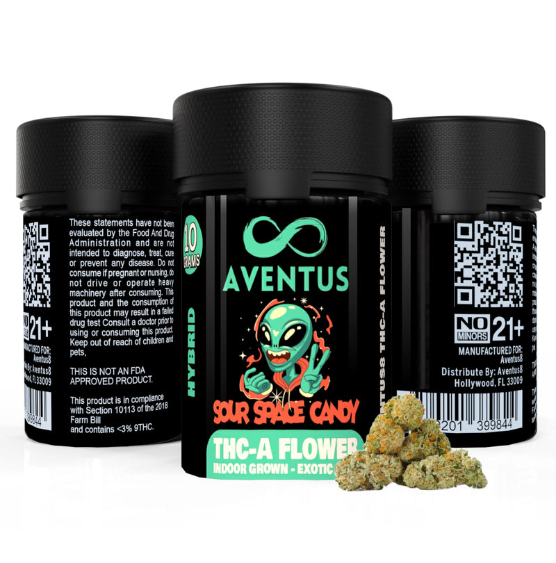 AVENTUS8 THC-A Flower Sour Space Candy 10G