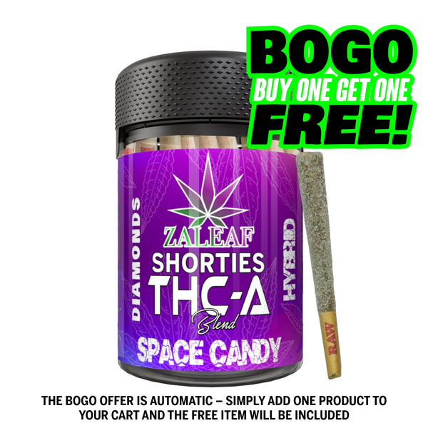 Zaleaf Shorties – 1 g Diamond Coated THCP Pre-Rolls (10-Pack) Space Candy Hybrid