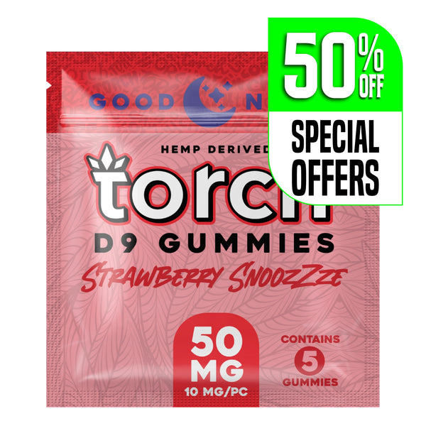 Torch Delta-9 Delta 9 Gummies 50mg -  Strawberry Snoozzze
