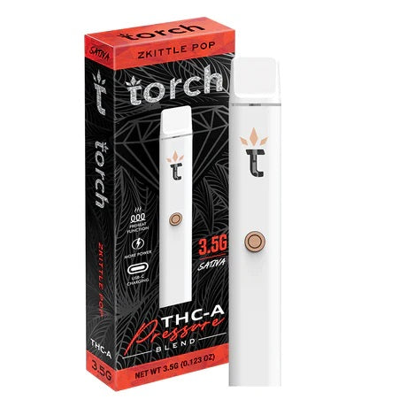 Pressure THCA Zkittle Pop Sativa Torch Disposable Vape Pen 3.5g