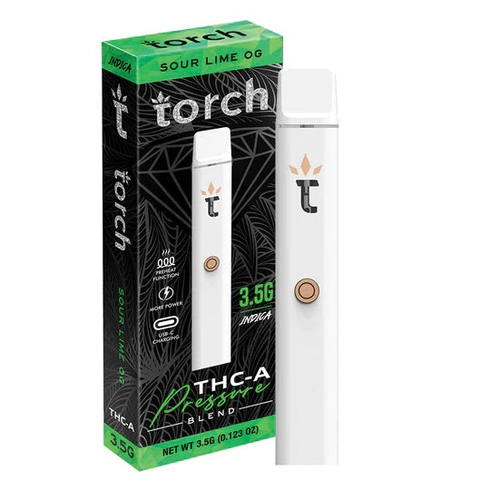 Pressure THCA Sour Lime OG Indica Torch Disposable Vape Pen 3.5g