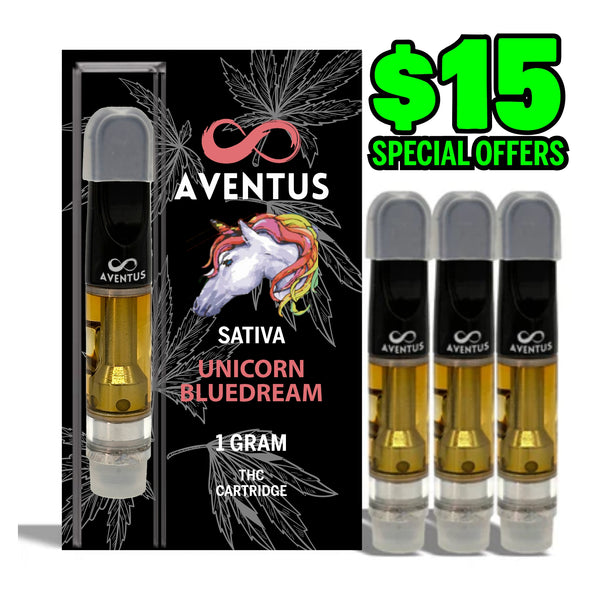 THC UNICORN BLUEDREAM Full Spectrum 510 Thread Vape Cartridge 1000mg 1 gram