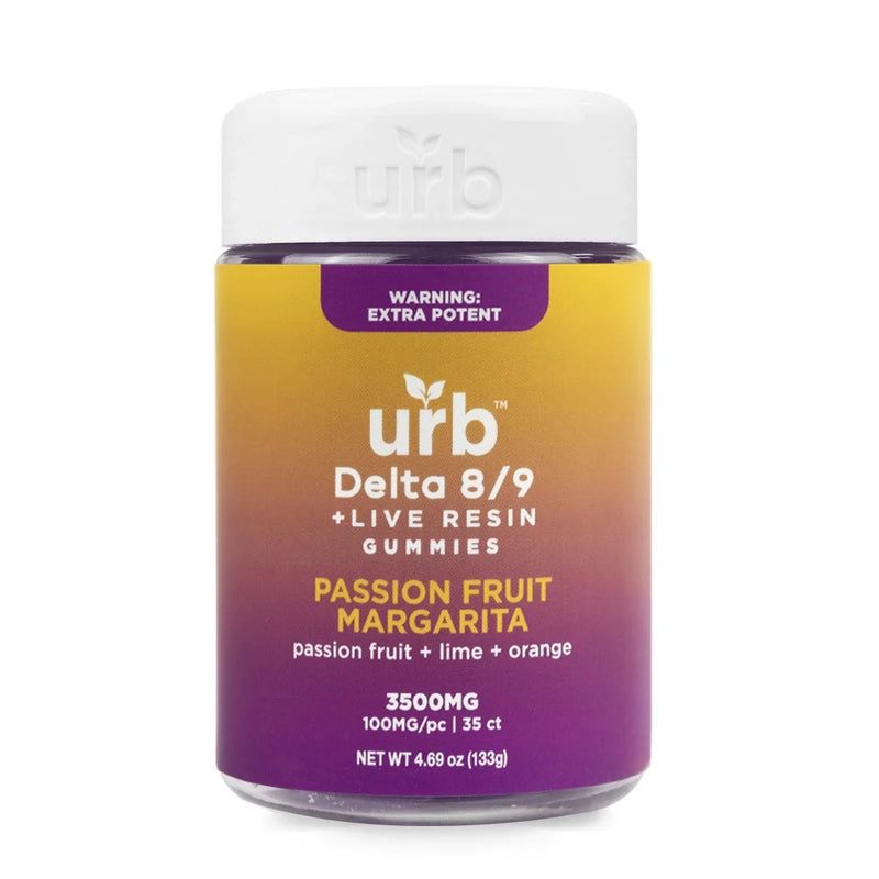 urb Delta D8/D9 THC Gummies - 3500mg Passion Fruit Margarita