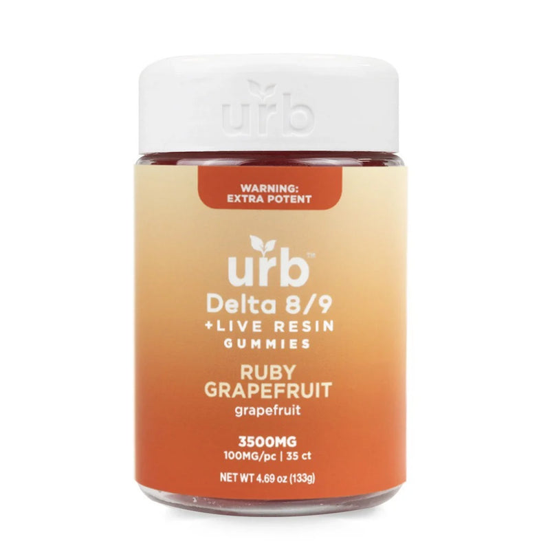 urb Delta D8/D9 THC Gummies - 3500mg  Ruby Grapefruit