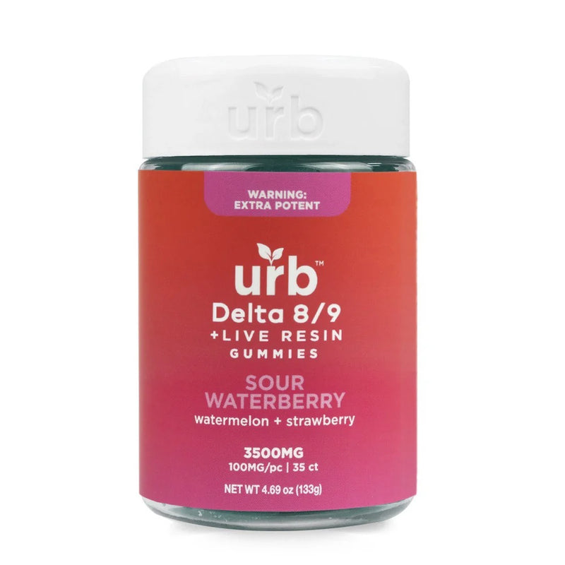 urb Delta D8/D9 THC Gummies - 3500mg Sour Waterberry