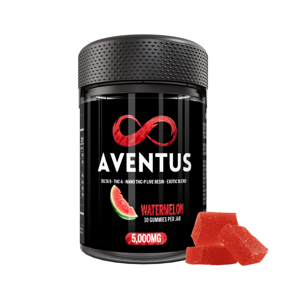 Aventus8 Exotic Blend Gummies – Watermelon (5000mg, 10ct Jar)