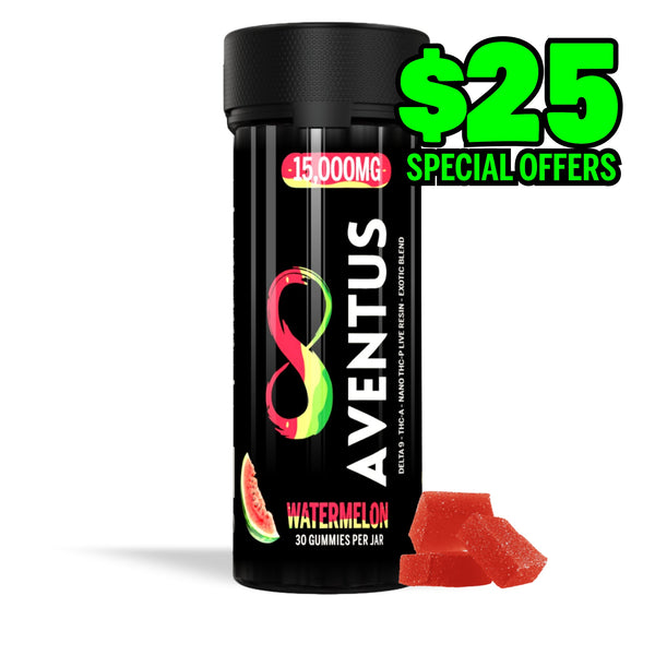 Aventus8 Exotic Blend Gummies – Watermelon (15000mg, 30ct Jar)