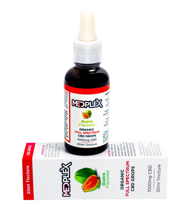 Guava Organic Full Spectrum CBD Oil Tincture Drops 1000 mg